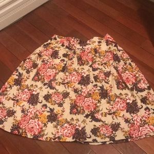 ModCloth Floral A-Line Skirt
